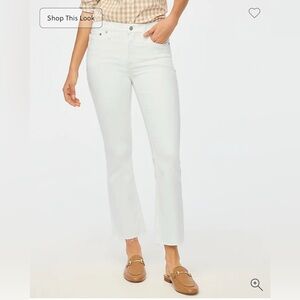 J.Crew Mid-Rise Flare crop white jean in signature stretch size 28 NWT